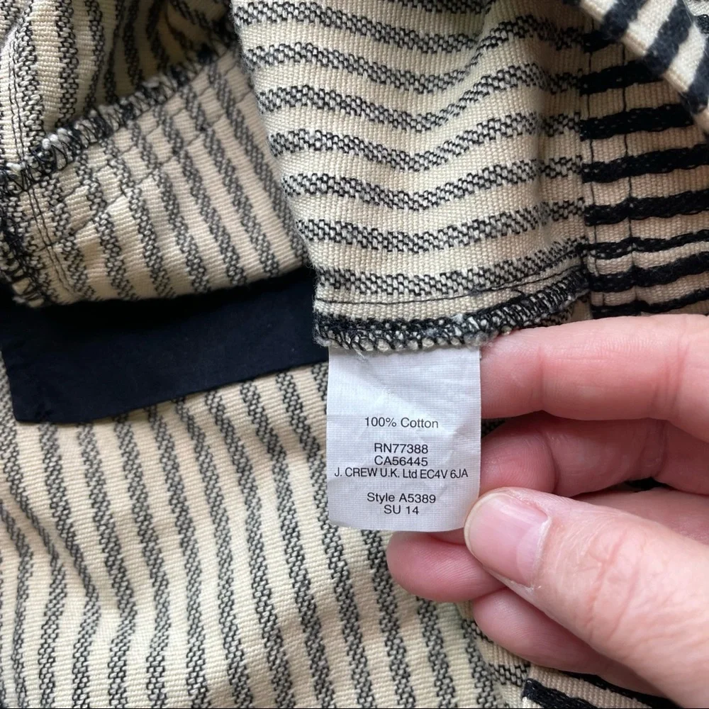 Madewell Ticking Striped Lace Up Baseball Skirt Size 4